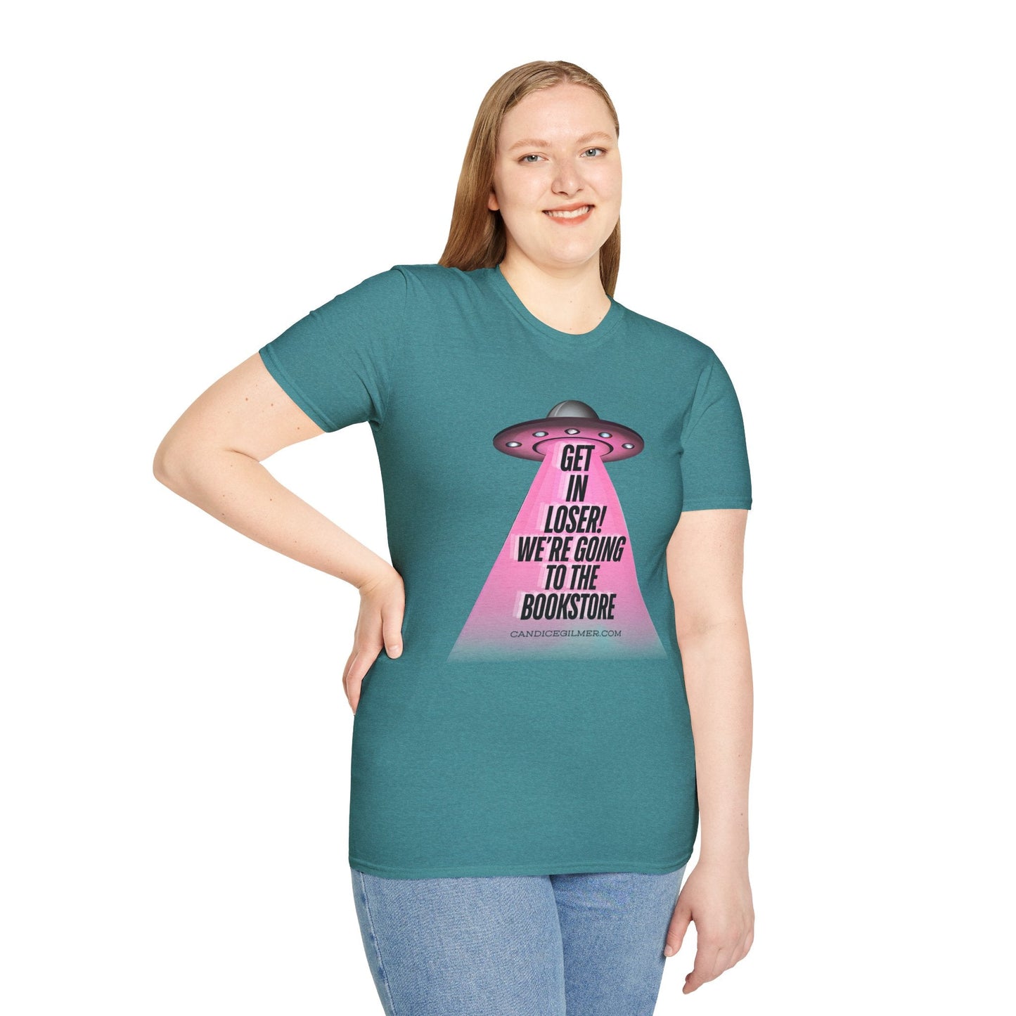 Get In Loser! T-Shirt, Unisex Softstyle Tee - Candice Gilmer Books