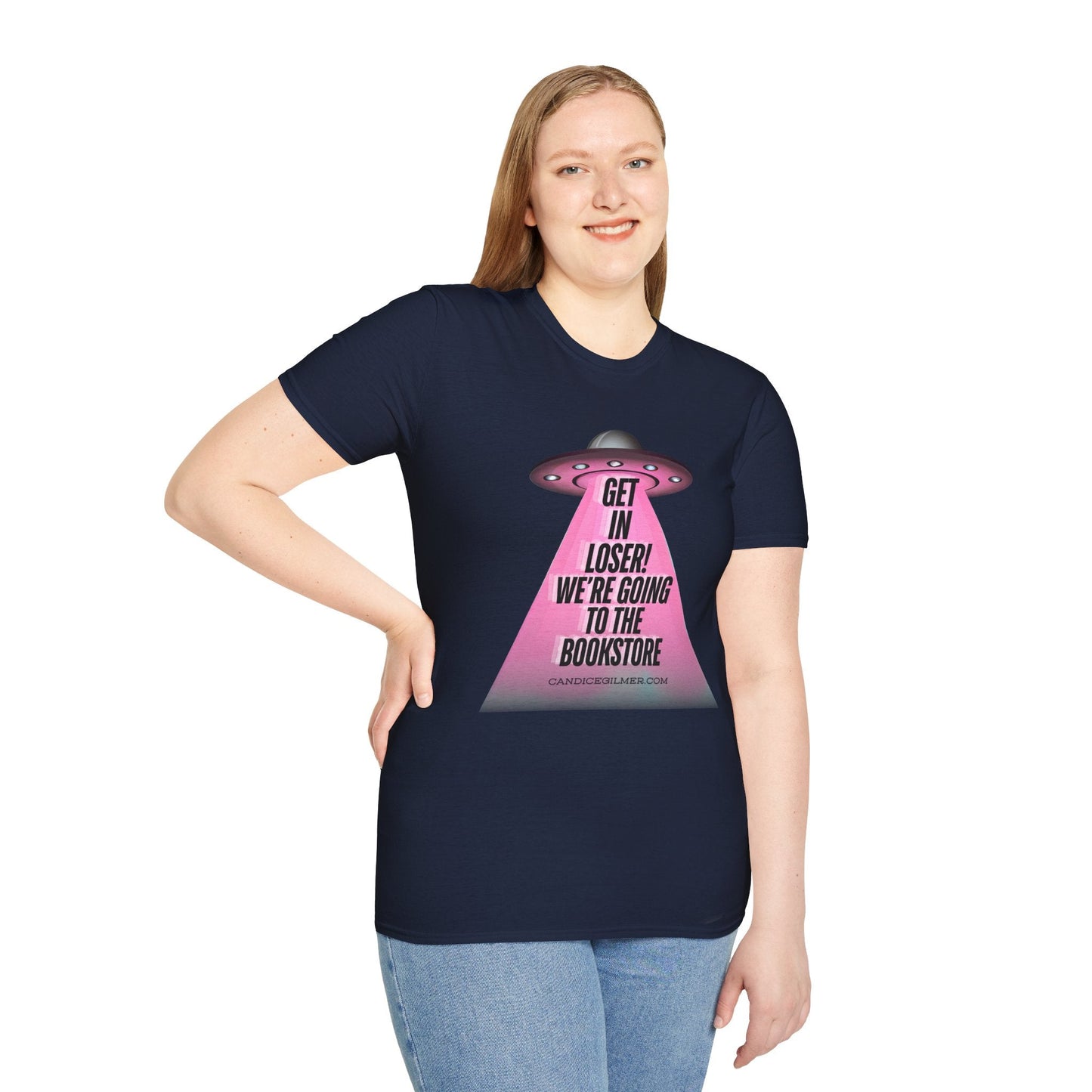 Get In Loser! T-Shirt, Unisex Softstyle Tee - Candice Gilmer Books