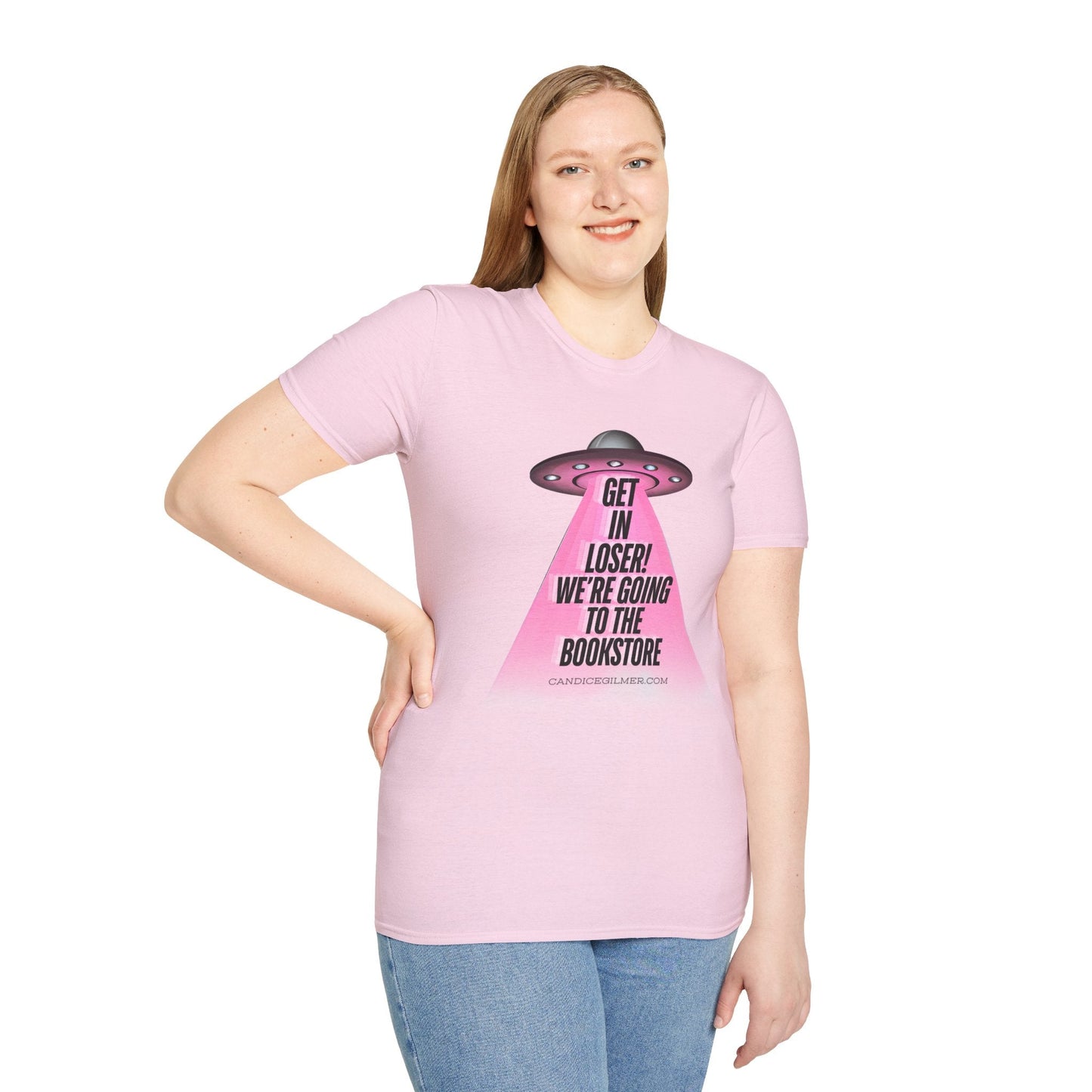 Get In Loser! T-Shirt, Unisex Softstyle Tee - Candice Gilmer Books