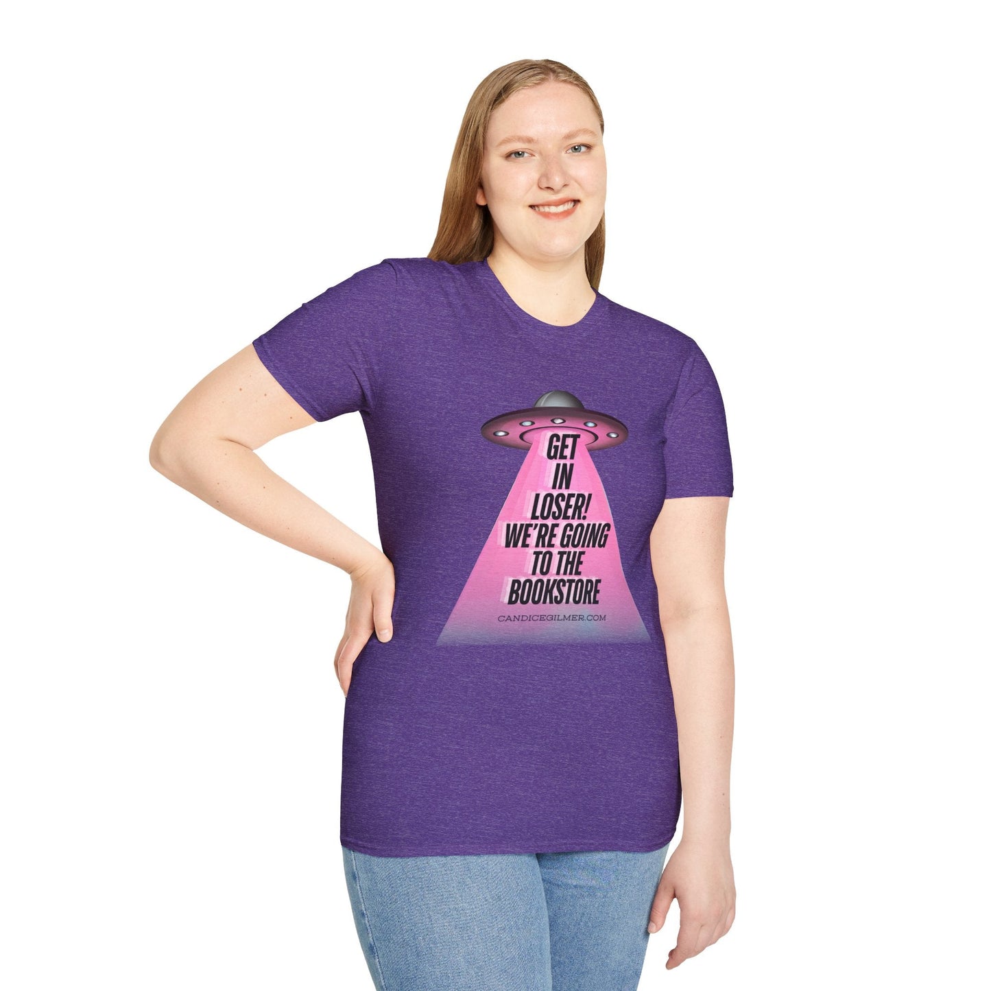Get In Loser! T-Shirt, Unisex Softstyle Tee - Candice Gilmer Books