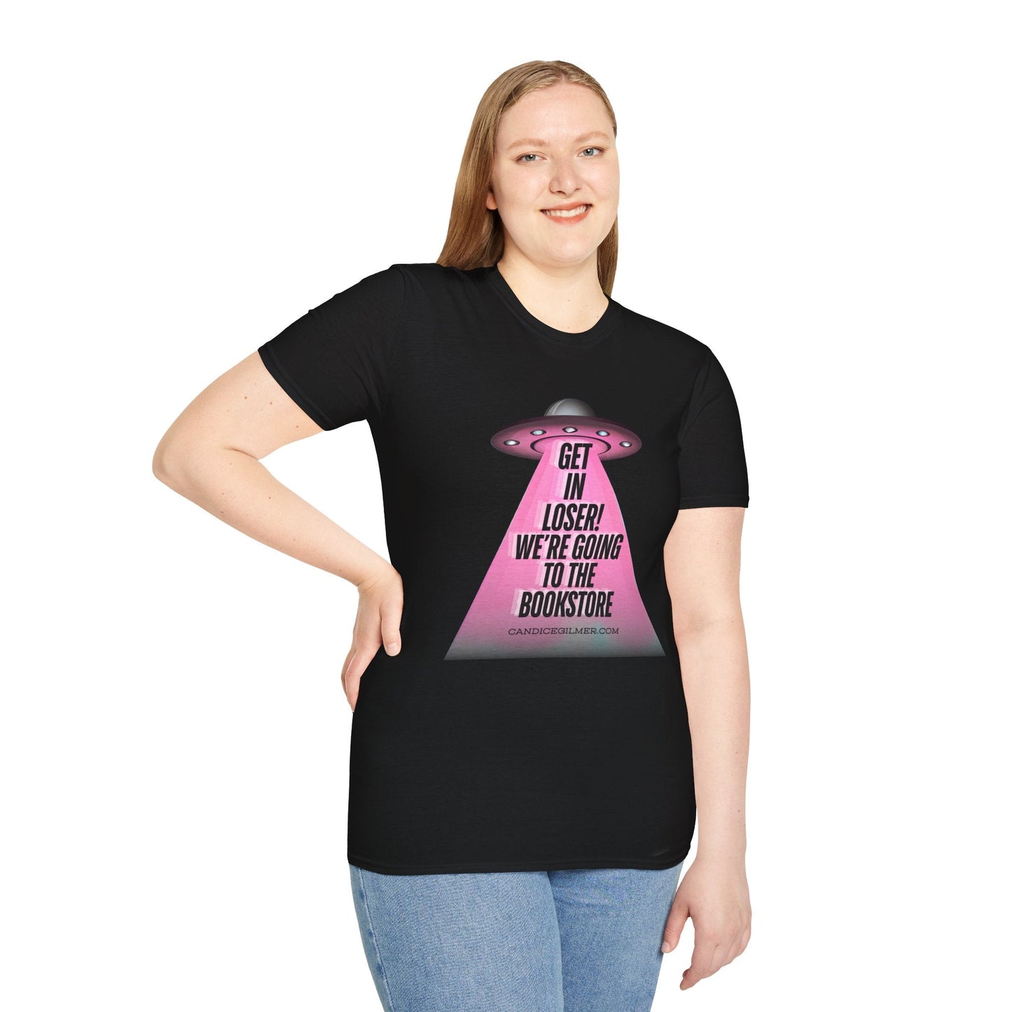 Get In Loser! T-Shirt, Unisex Softstyle Tee - Candice Gilmer Books