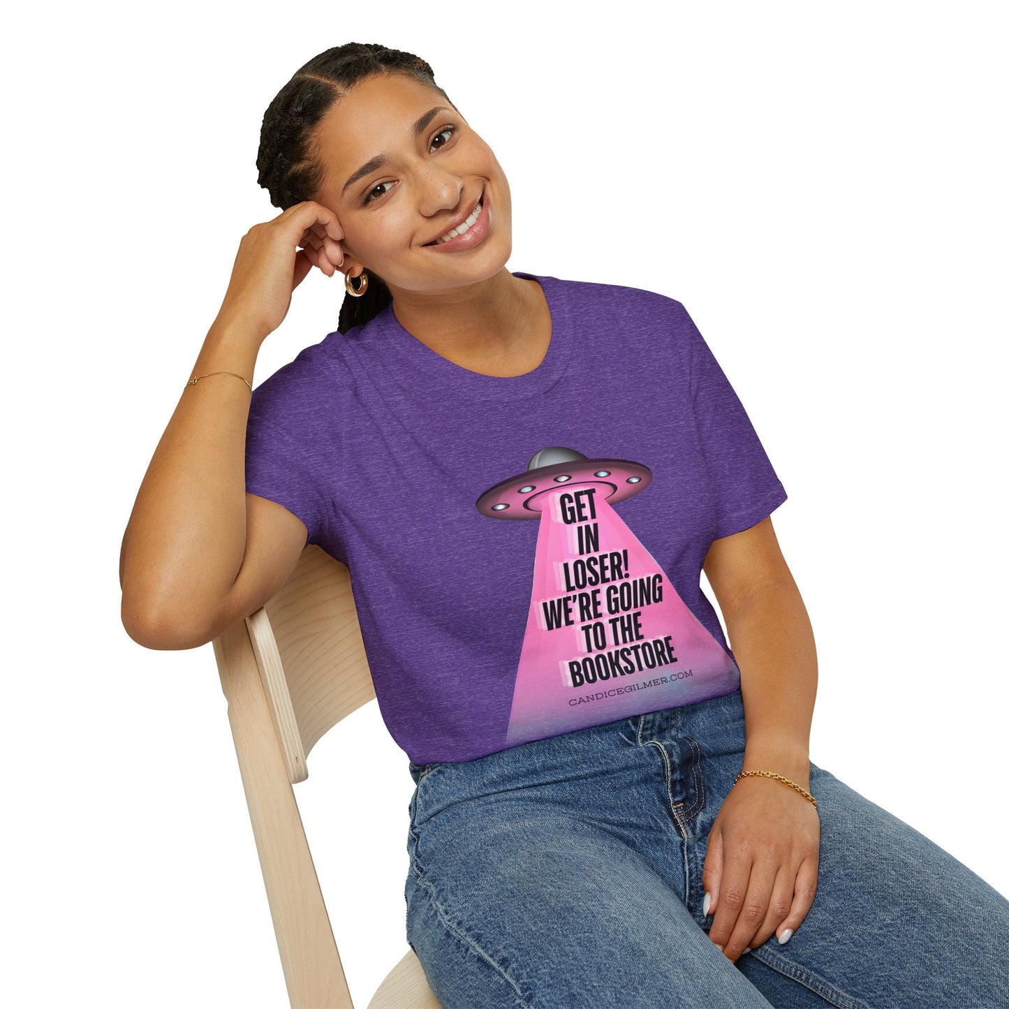 Get In Loser! T-Shirt, Unisex Softstyle Tee - Candice Gilmer Books