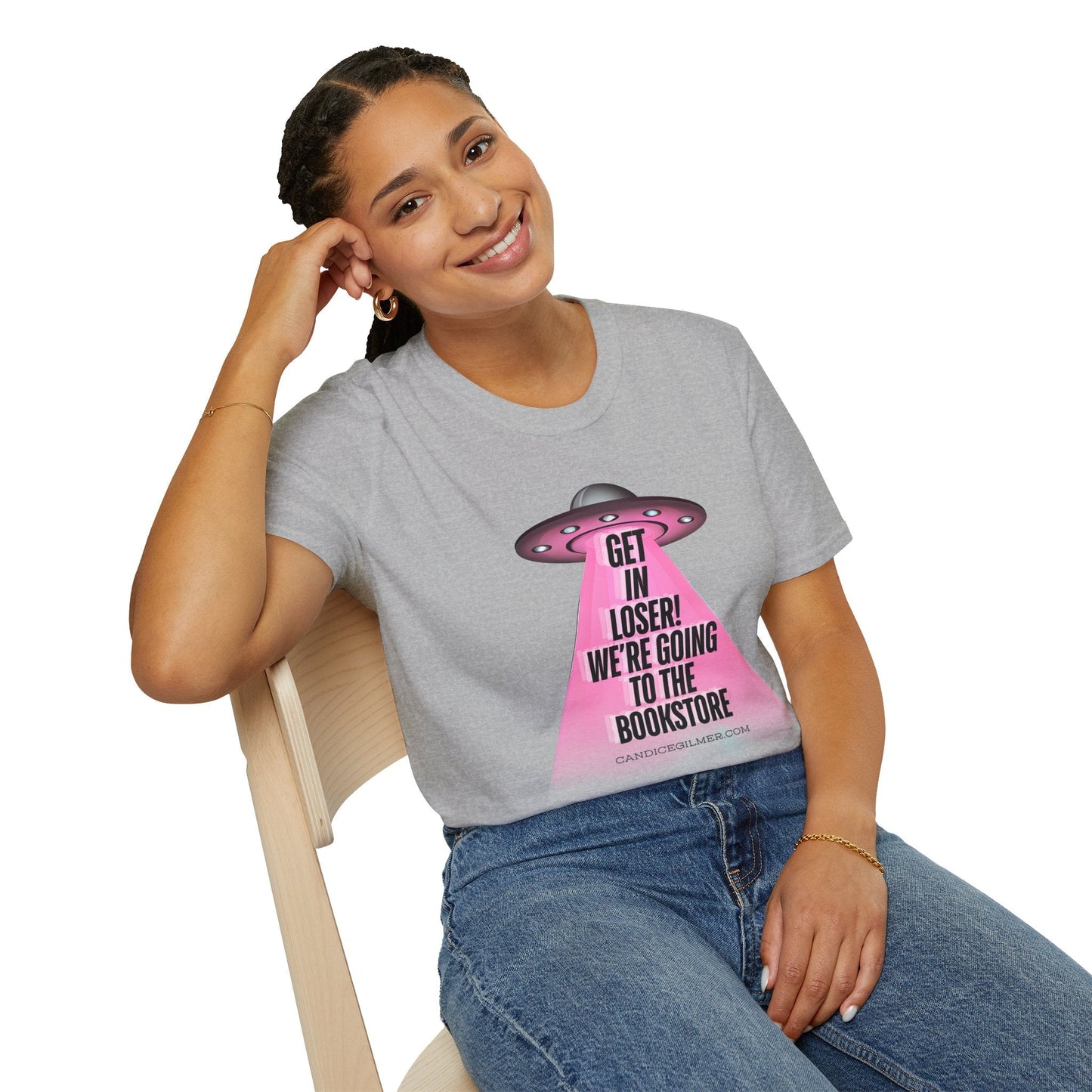 Get In Loser! T-Shirt, Unisex Softstyle Tee - Candice Gilmer Books