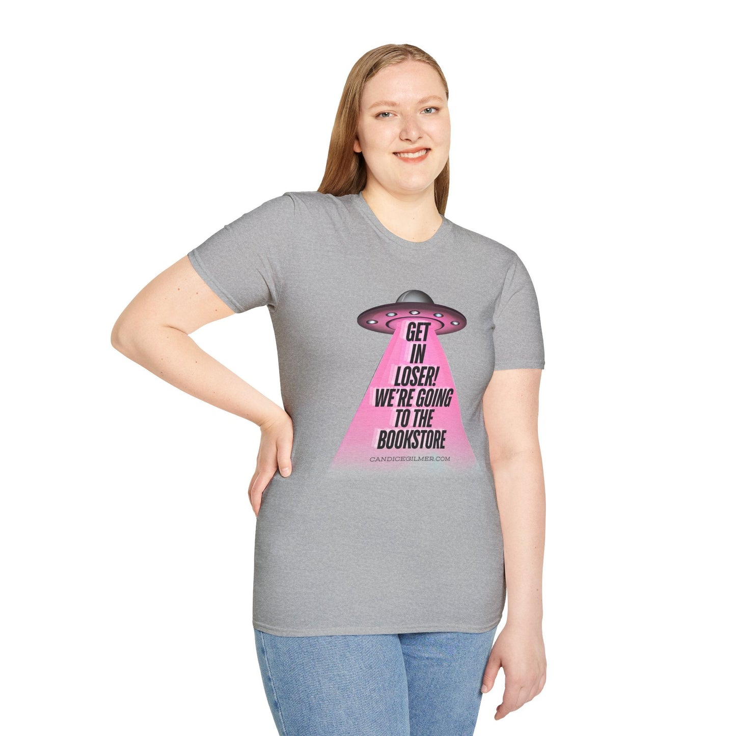 Get In Loser! T-Shirt, Unisex Softstyle Tee - Candice Gilmer Books