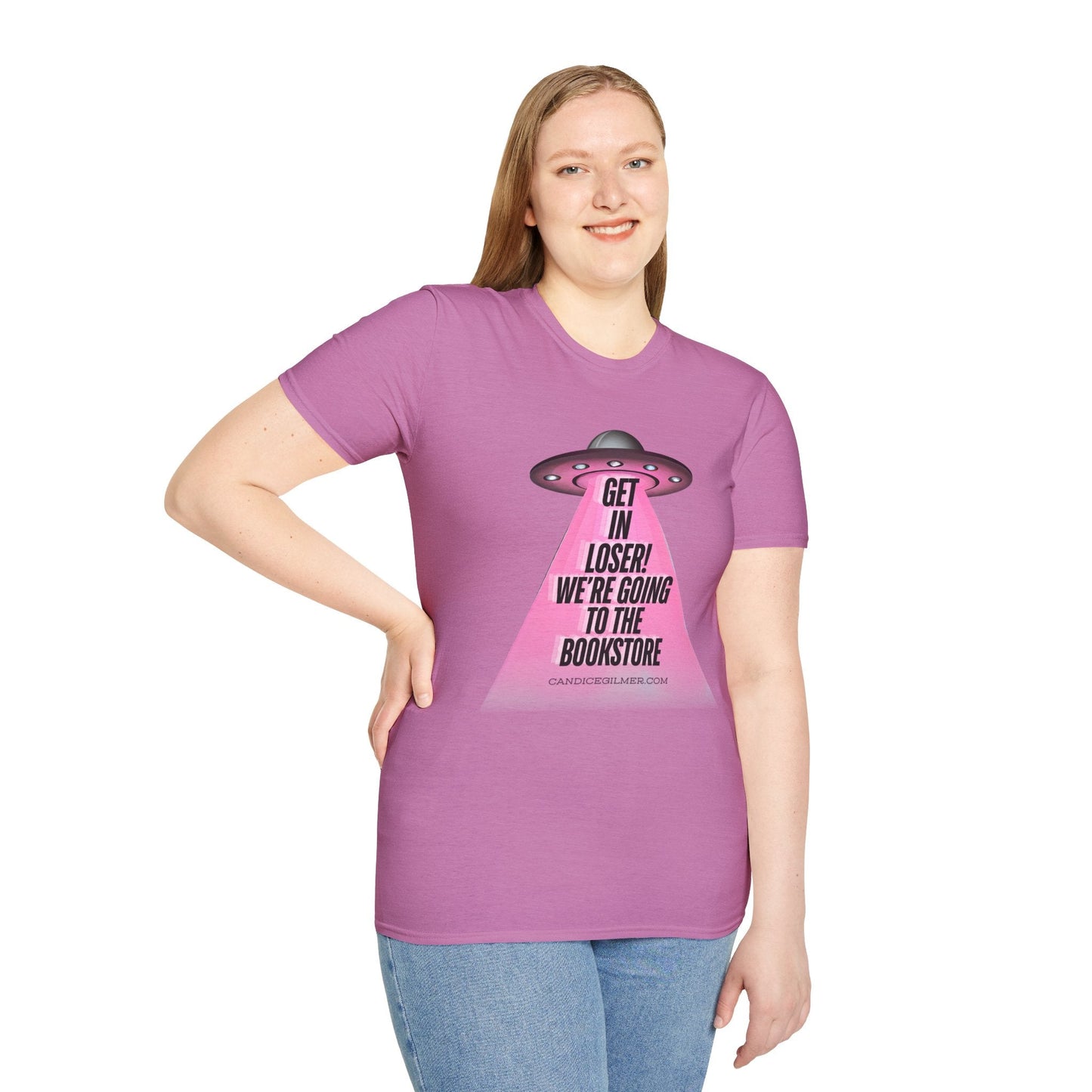 Get In Loser! T-Shirt, Unisex Softstyle Tee - Candice Gilmer Books