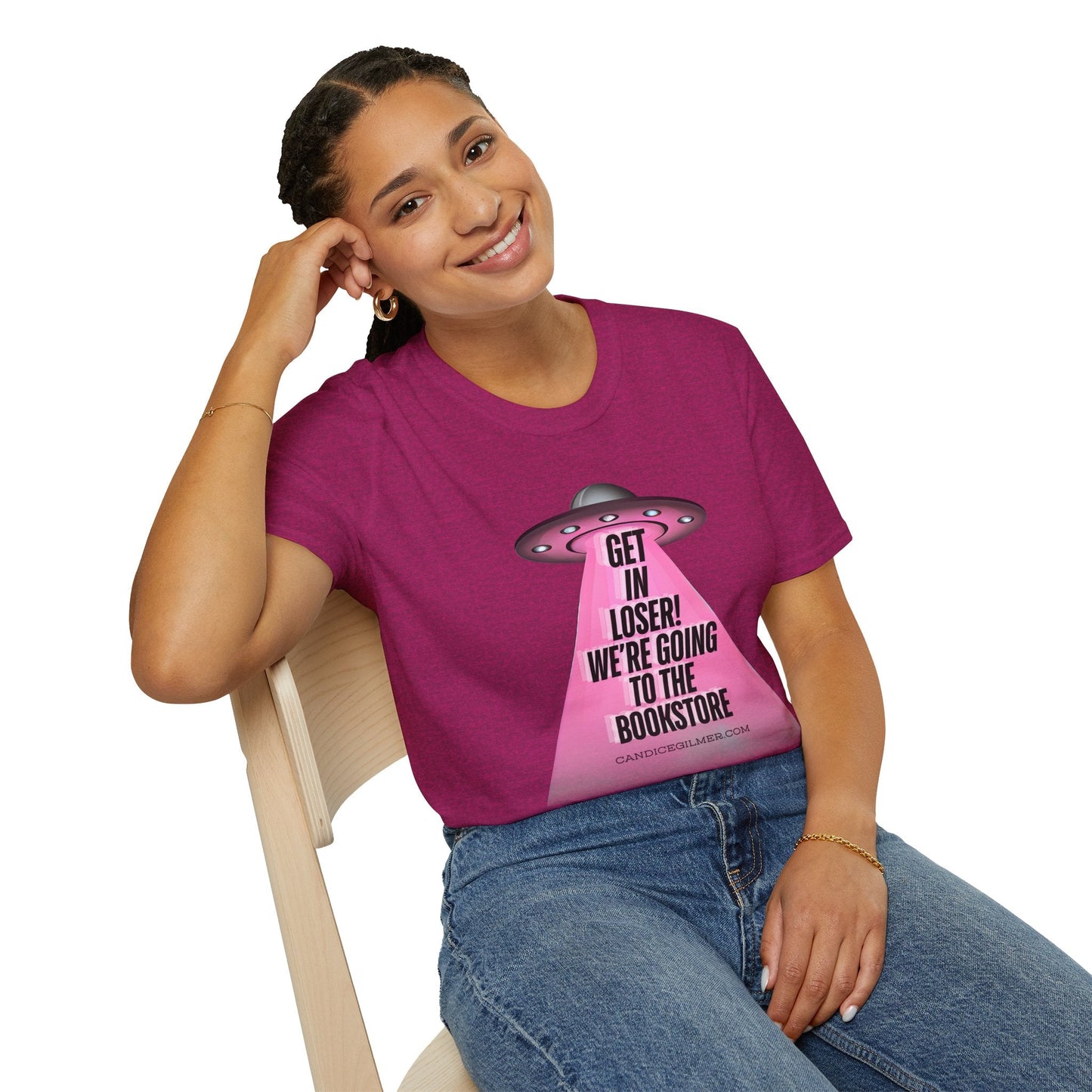 Get In Loser! T-Shirt, Unisex Softstyle Tee - Candice Gilmer Books