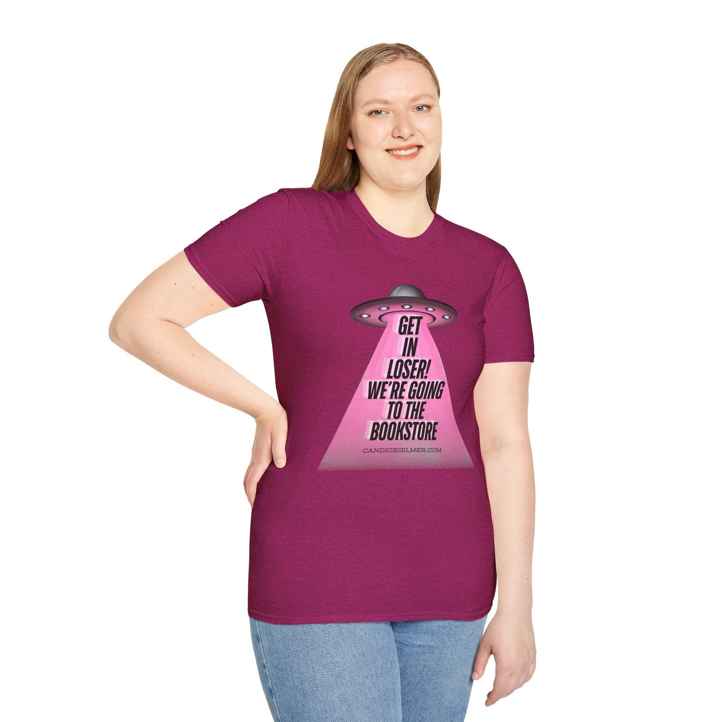 Get In Loser! T-Shirt, Unisex Softstyle Tee - Candice Gilmer Books