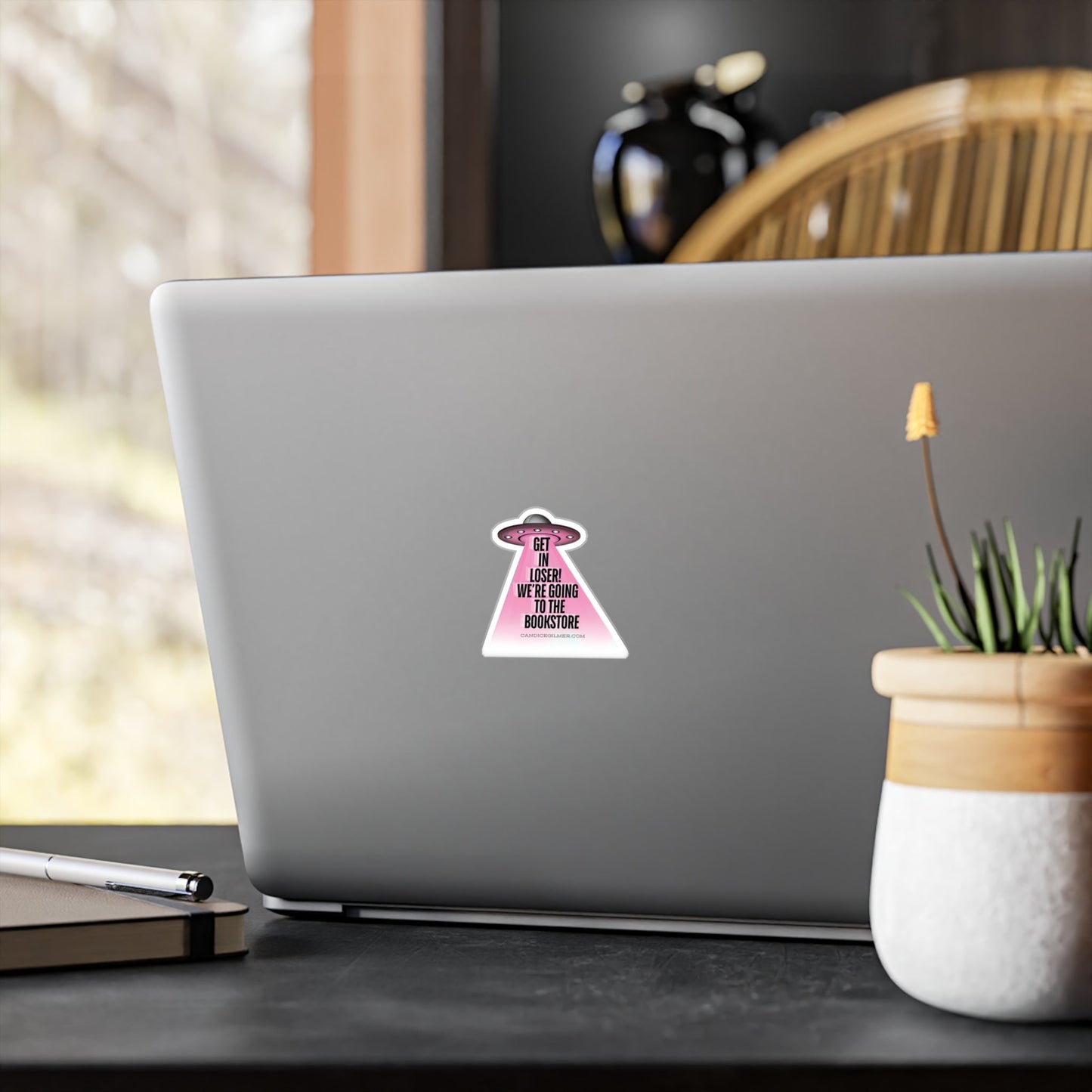 Get In Loser We're Going to the Bookstore Kiss - Cut Vinyl Sticker - Candice Gilmer Books