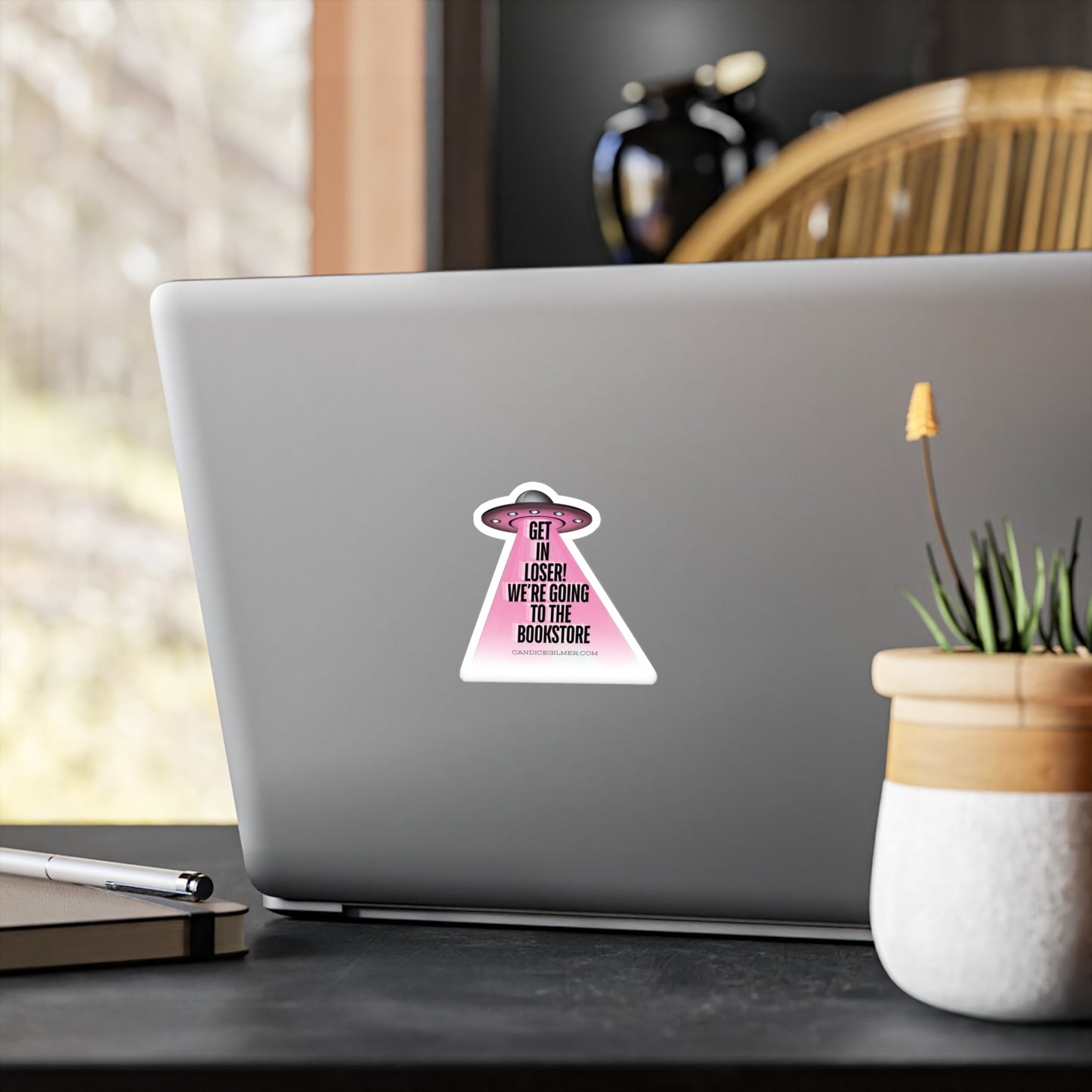 Get In Loser We're Going to the Bookstore Kiss - Cut Vinyl Sticker - Candice Gilmer Books