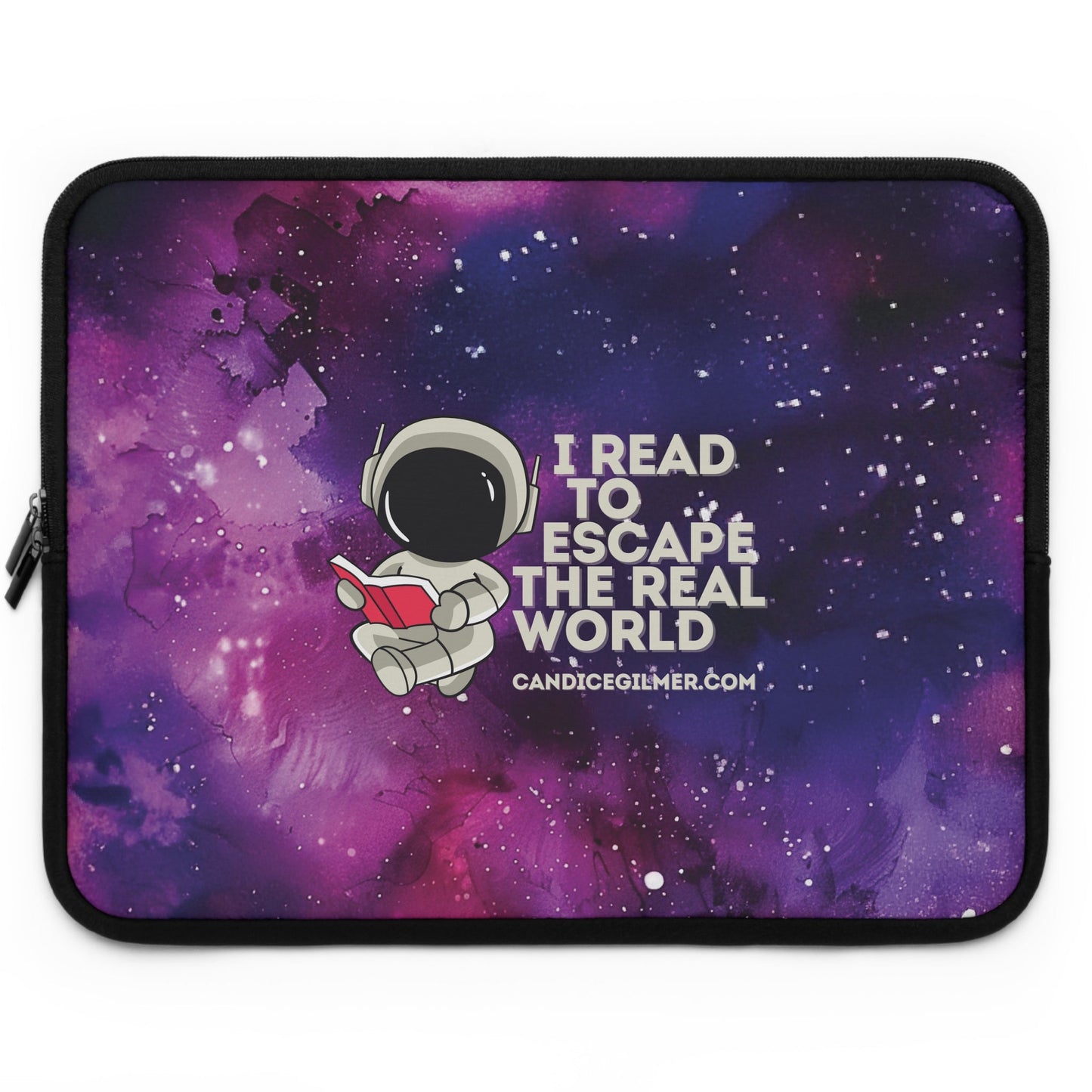 I Read To Escape The Real World Laptop Sleeve - Candice Gilmer Books