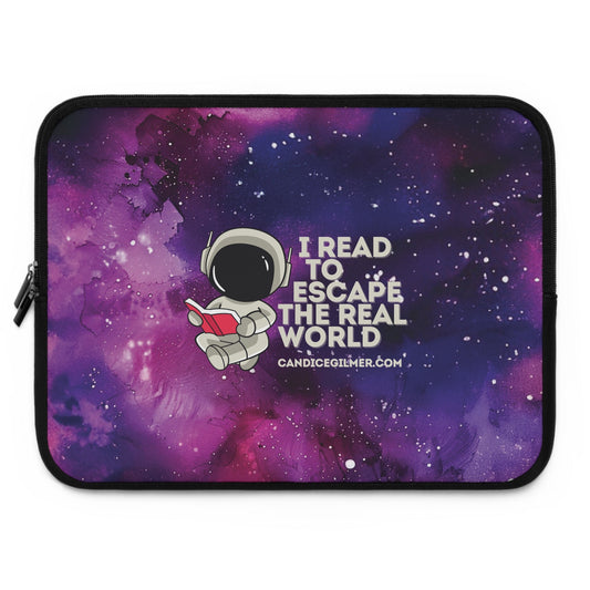 I Read To Escape The Real World Laptop Sleeve - Candice Gilmer Books