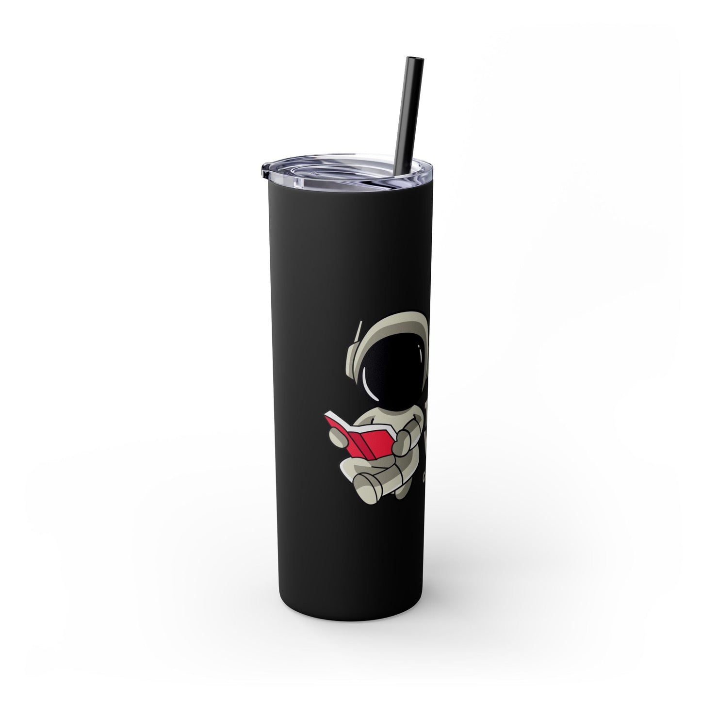 I Read to Escape the Real World Skinny Glitter Tumbler with Straw, Perfect for Space Lovers, Travel Mug, Coffee Cup, Drinkware - Candice Gilmer Books