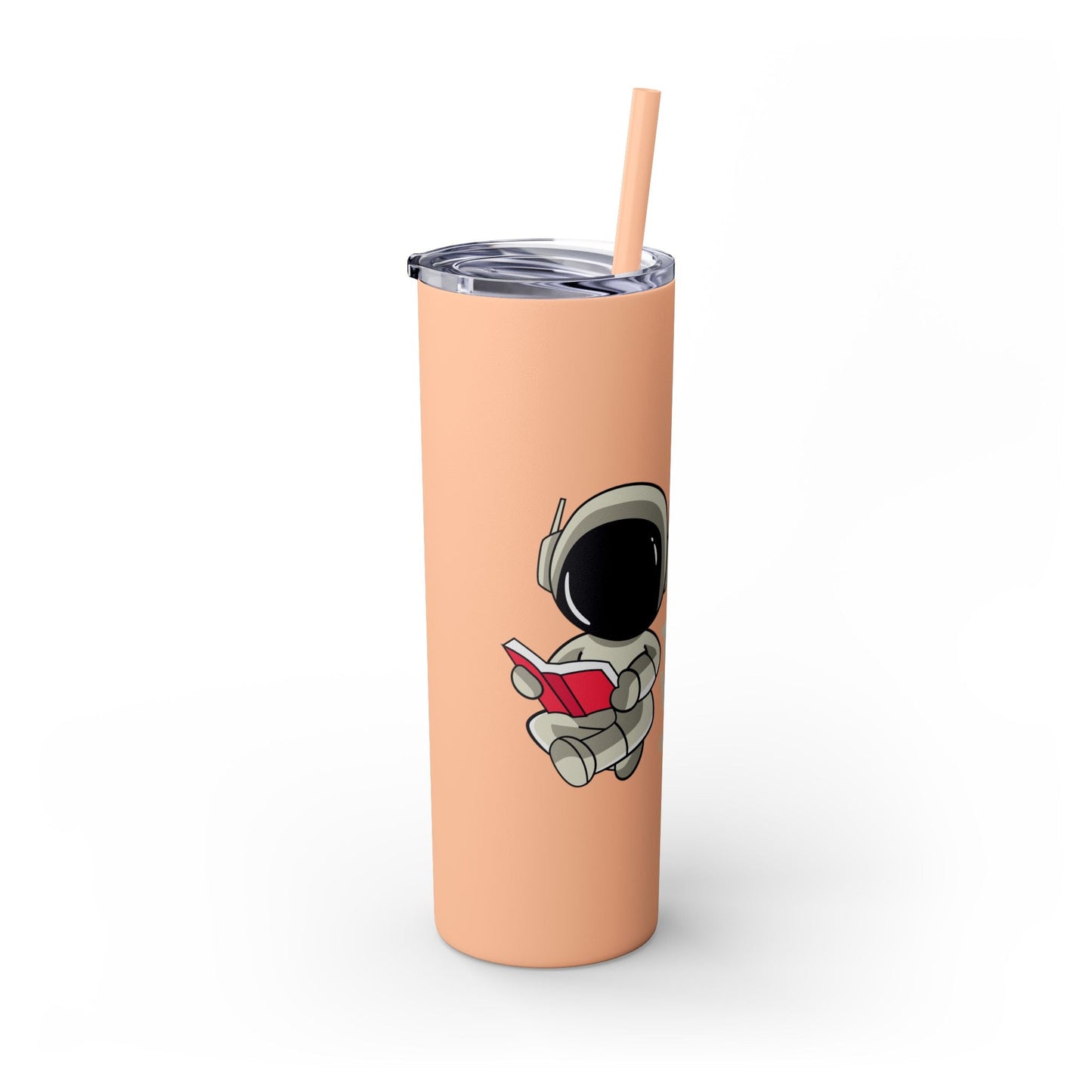 I Read to Escape the Real World Skinny Glitter Tumbler with Straw, Perfect for Space Lovers, Travel Mug, Coffee Cup, Drinkware - Candice Gilmer Books