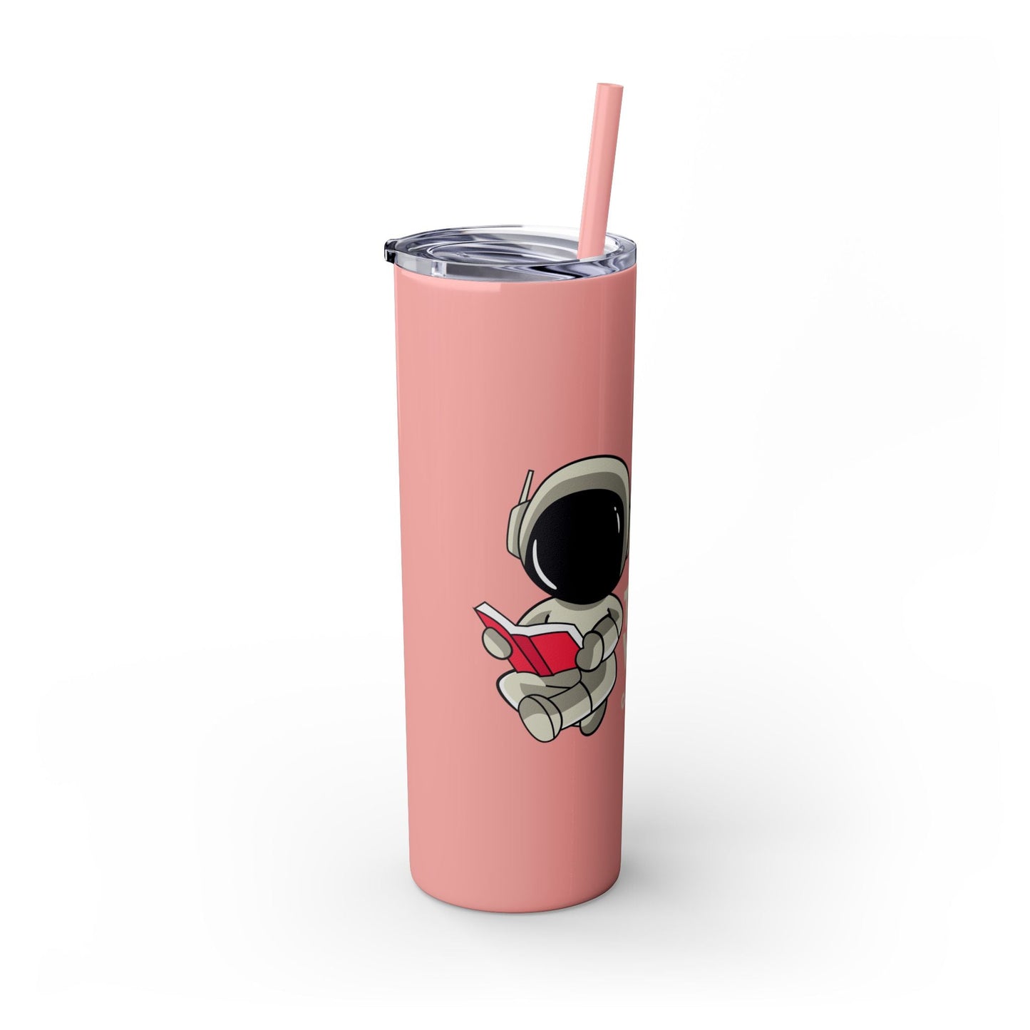 I Read to Escape the Real World Skinny Glitter Tumbler with Straw, Perfect for Space Lovers, Travel Mug, Coffee Cup, Drinkware - Candice Gilmer Books
