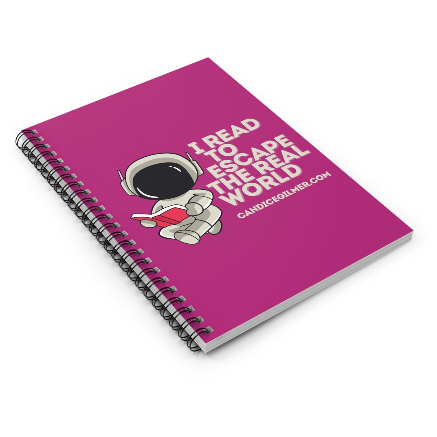 I Read to Escape the Real World Spiral Notebook - Candice Gilmer Books