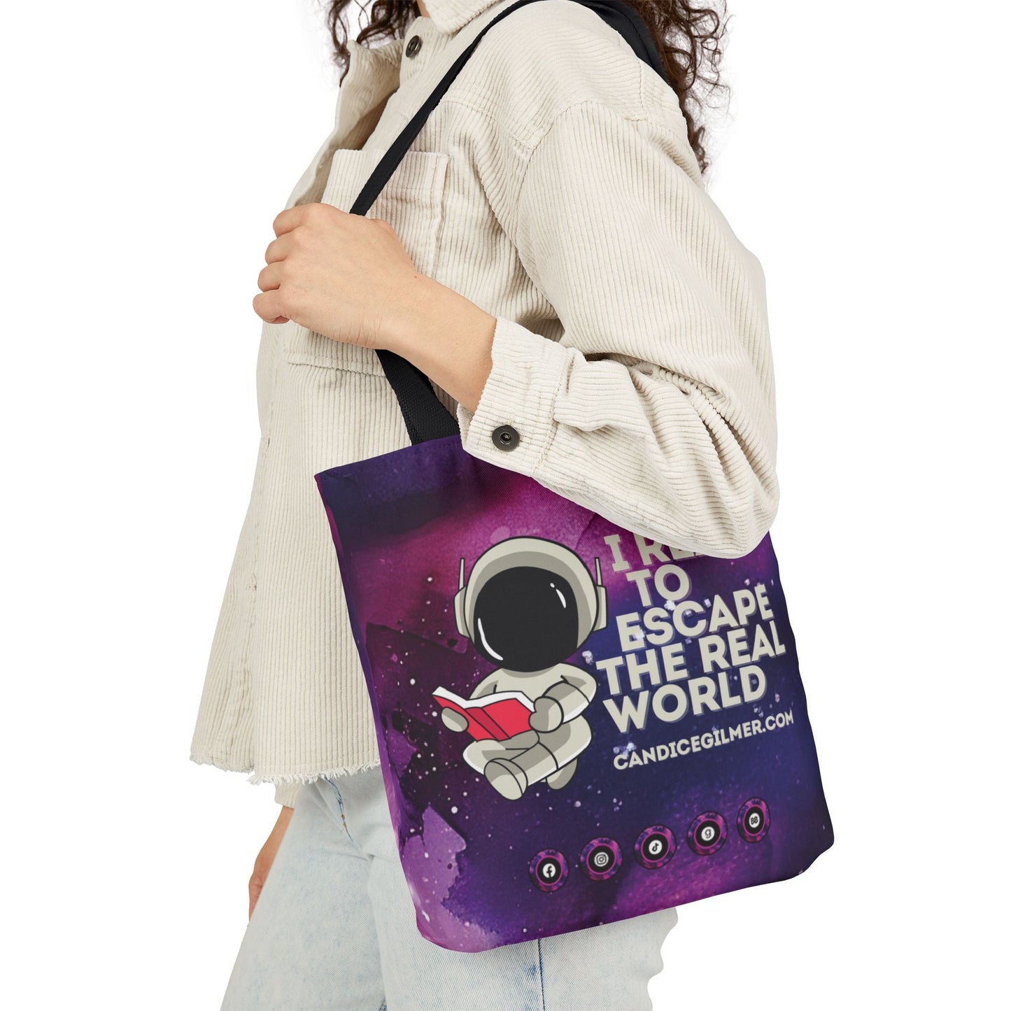 I Read to Escape the Real World Tote Bag - Candice Gilmer Books