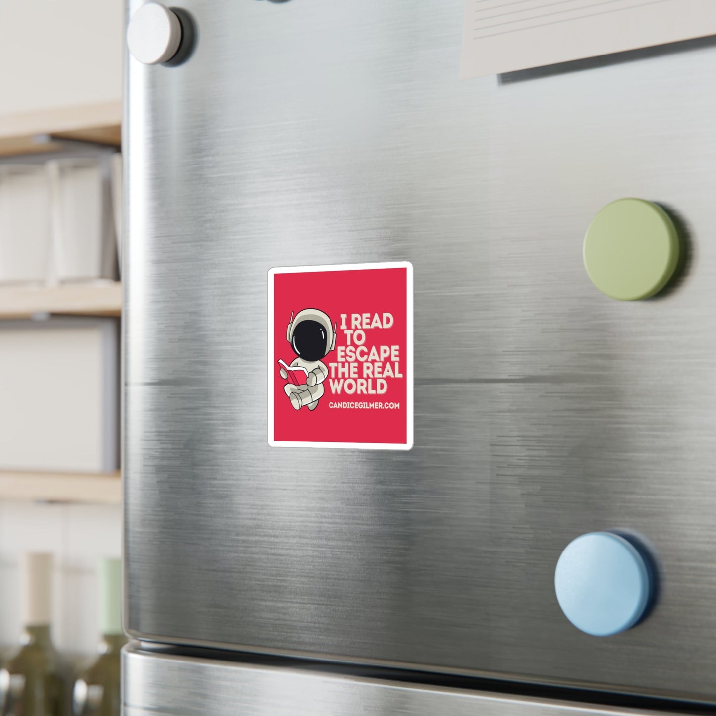 Read to Escape the Real World Sticker - Candice Gilmer Books