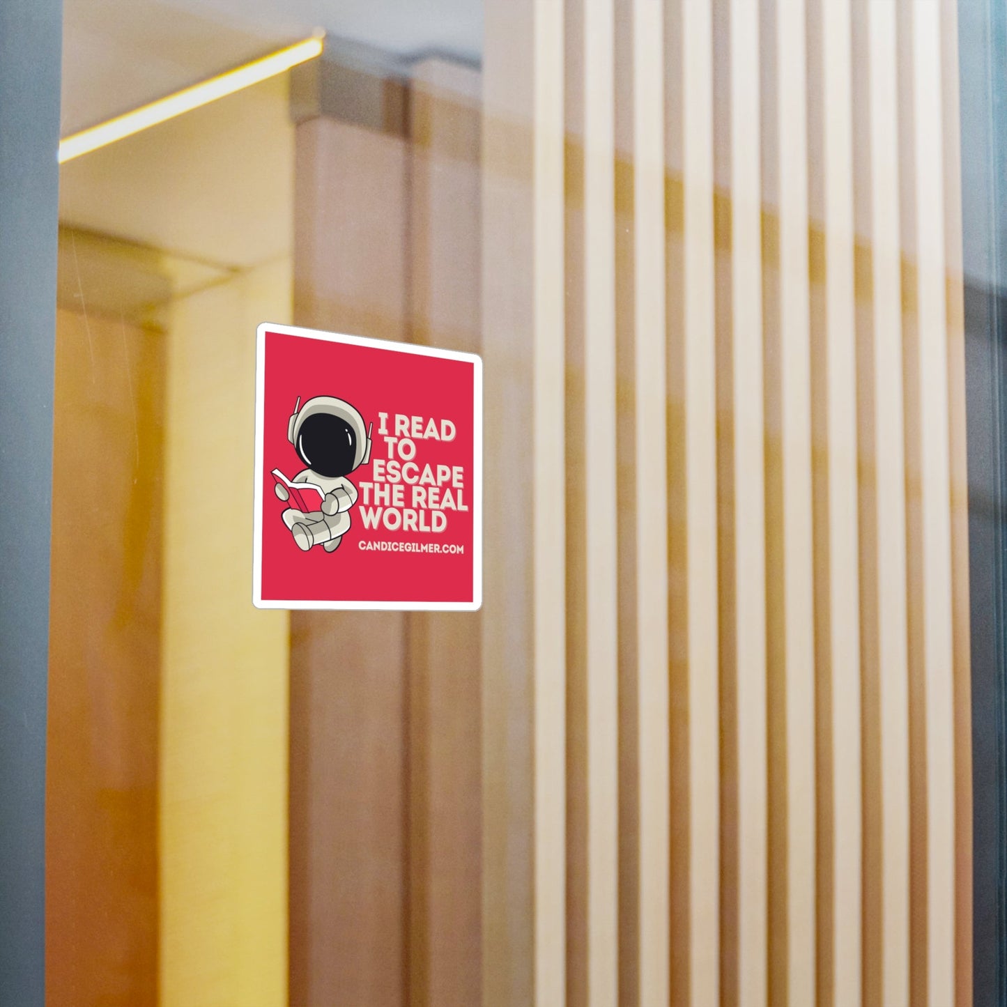 Read to Escape the Real World Sticker - Candice Gilmer Books