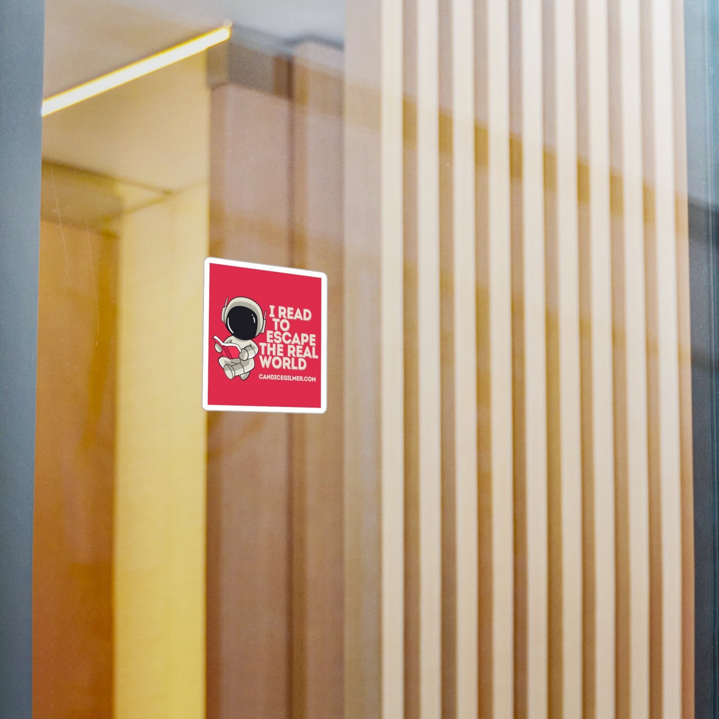 Read to Escape the Real World Sticker - Candice Gilmer Books