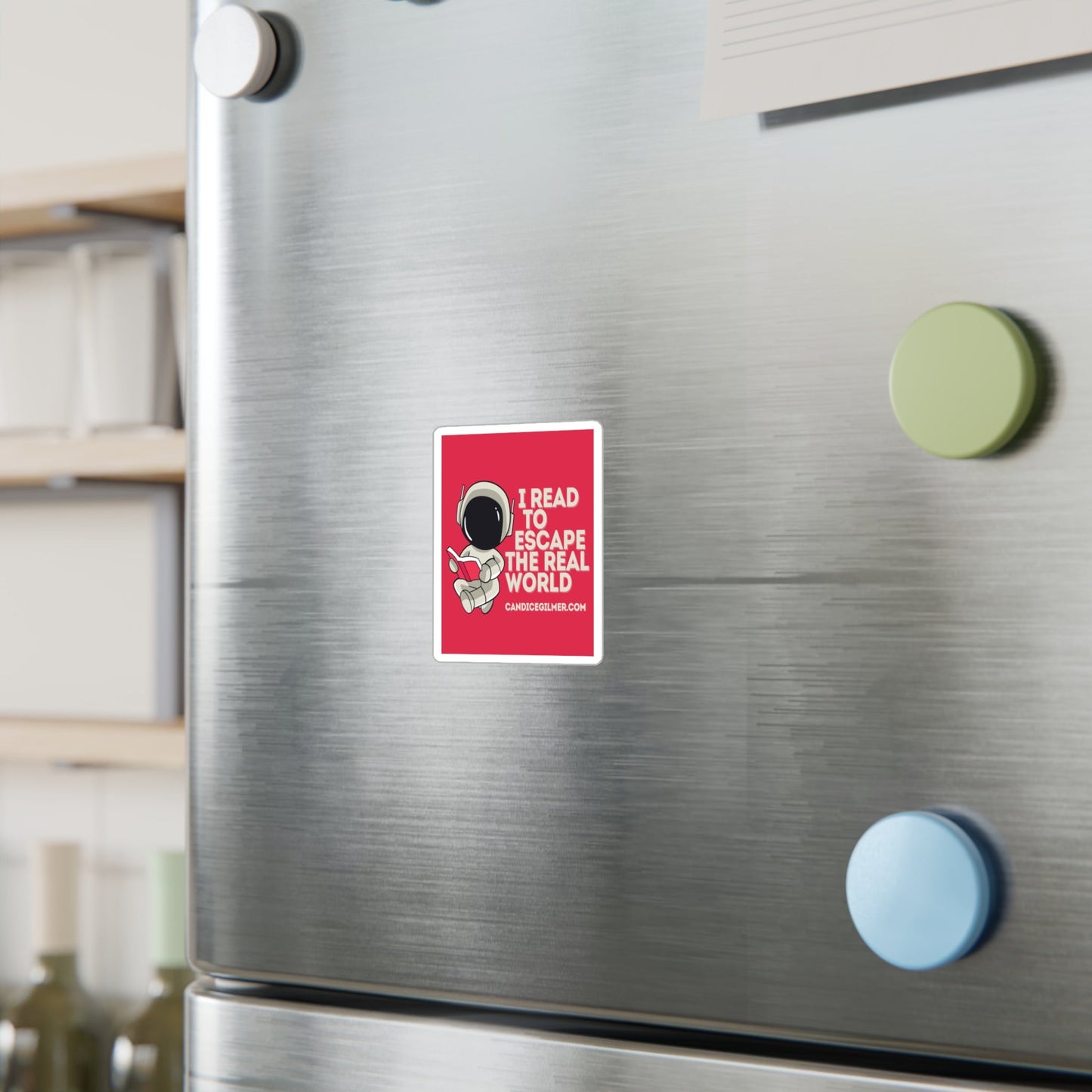 Read to Escape the Real World Sticker - Candice Gilmer Books