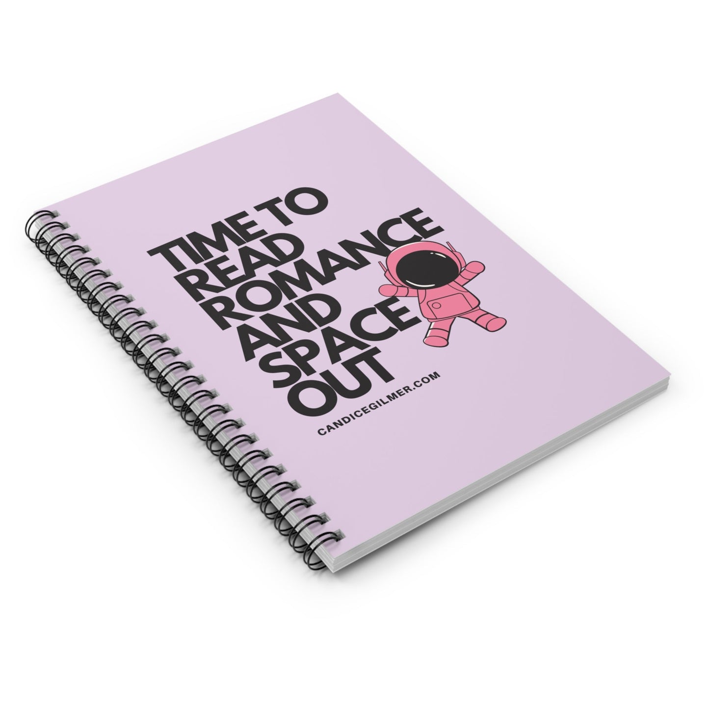 Time to Read Romance and Space Out Spiral Notebook - Candice Gilmer Books