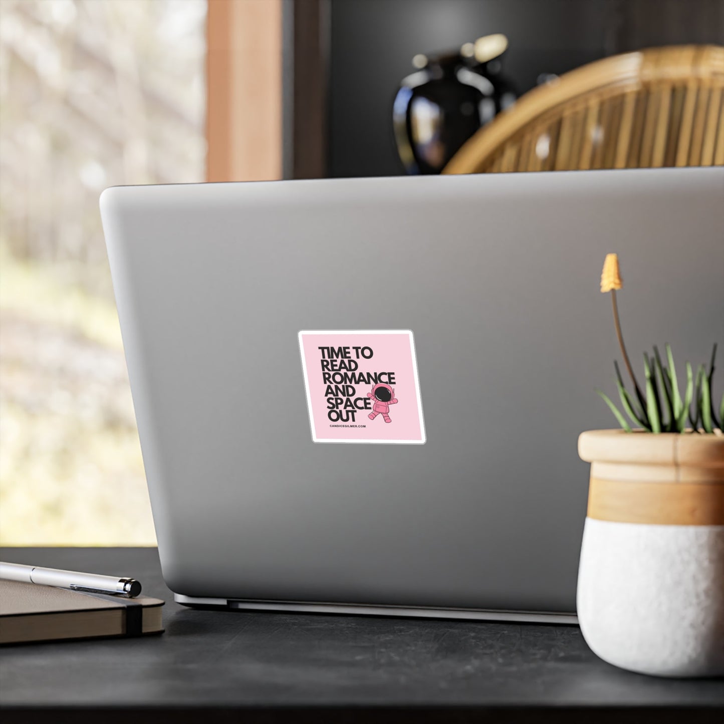 Time to Read Romance and Space Out Vinyl Decals - Candice Gilmer Books