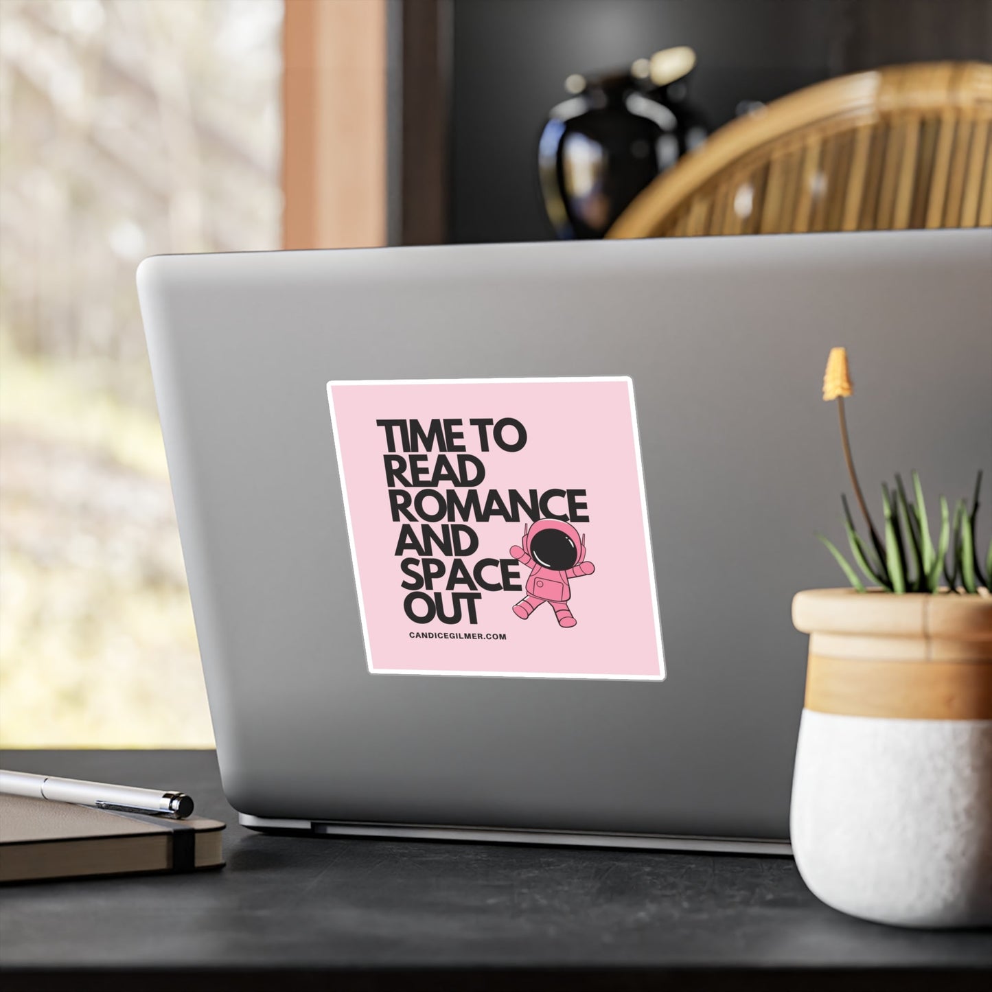 Time to Read Romance and Space Out Vinyl Decals - Candice Gilmer Books