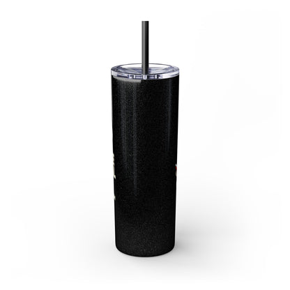 I Read to Escape the Real World  Skinny Glitter Tumbler with Straw, Perfect for Space Lovers, Travel Mug, Coffee Cup, Drinkware