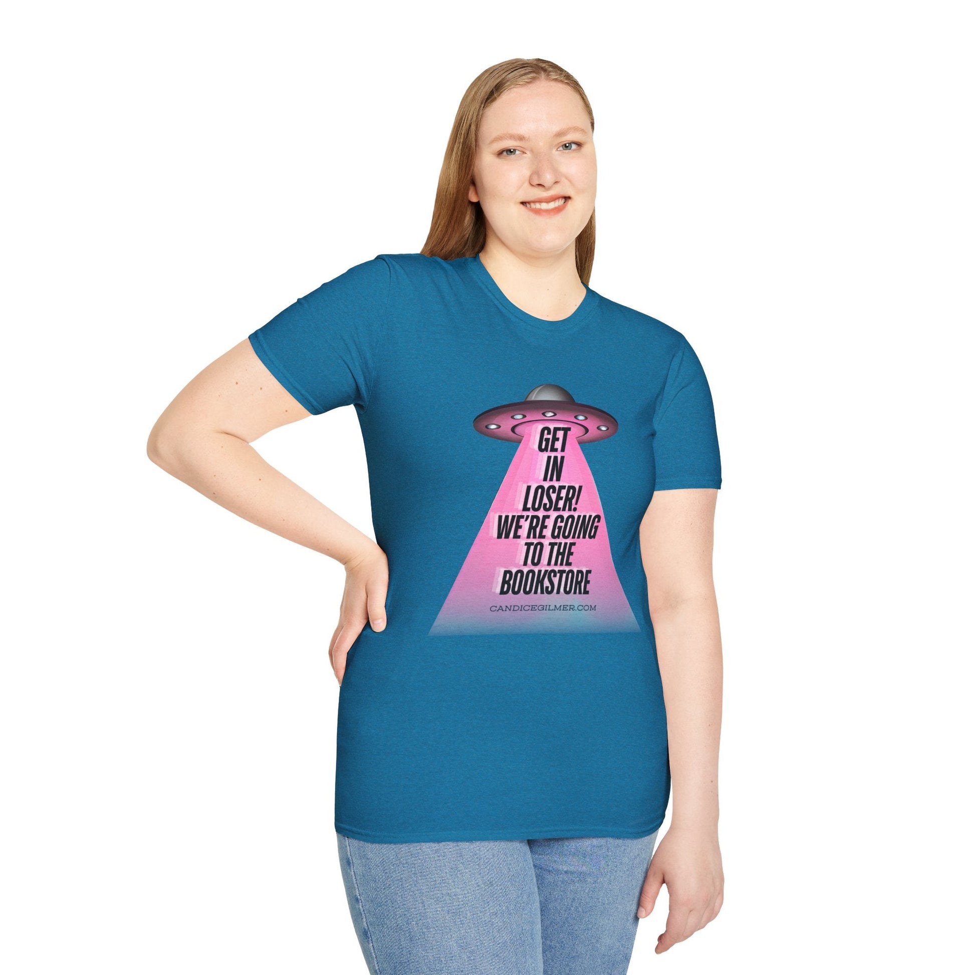 Get In Loser! T-Shirt, Unisex Softstyle Tee - Candice Gilmer Books