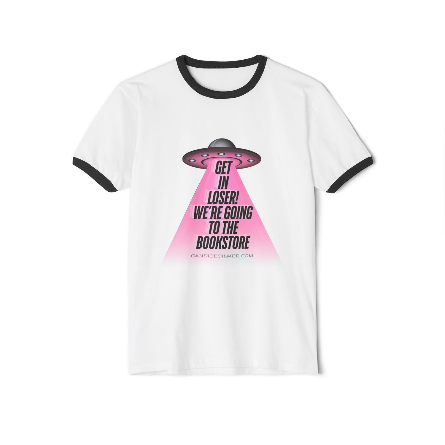 Get in Loser! We're Going to the Bookstore Ringer T-Shirt - Candice Gilmer Books