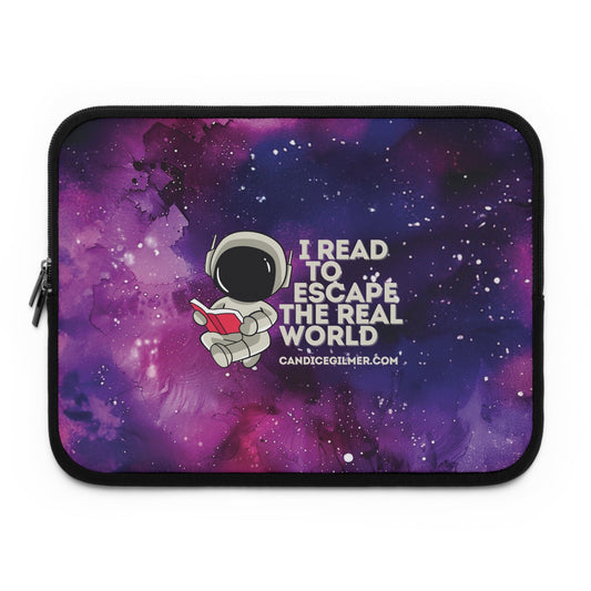 I Read To Escape The Real World Laptop Sleeve - Candice Gilmer Books