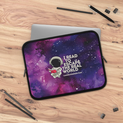 I Read To Escape The Real World Laptop Sleeve - Candice Gilmer Books