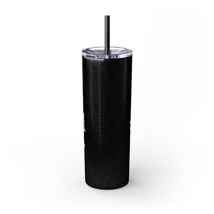 I Read to Escape the Real World Skinny Glitter Tumbler with Straw, Perfect for Space Lovers, Travel Mug, Coffee Cup, Drinkware - Candice Gilmer Books