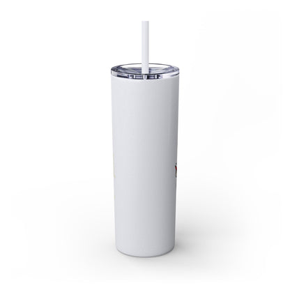 I Read to Escape the Real World Skinny Glitter Tumbler with Straw, Perfect for Space Lovers, Travel Mug, Coffee Cup, Drinkware - Candice Gilmer Books