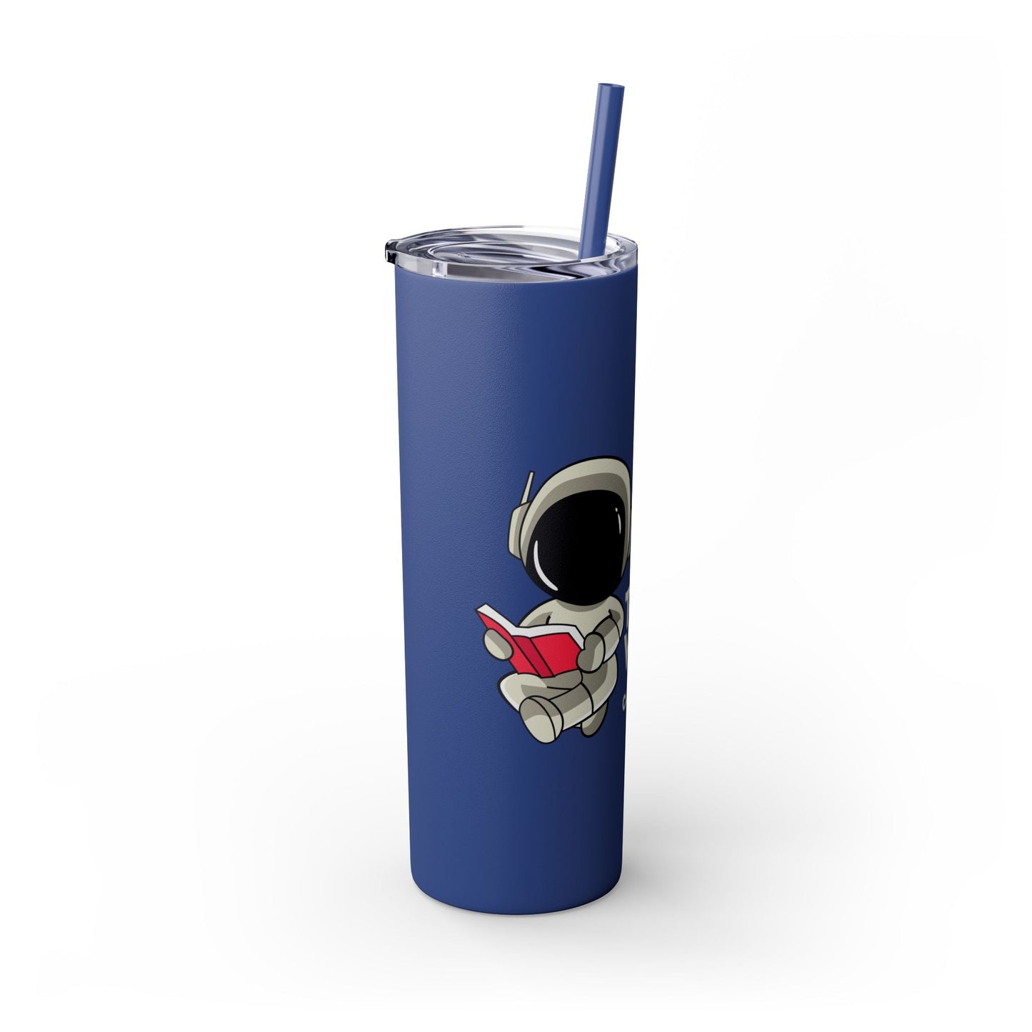 I Read to Escape the Real World Skinny Glitter Tumbler with Straw, Perfect for Space Lovers, Travel Mug, Coffee Cup, Drinkware - Candice Gilmer Books