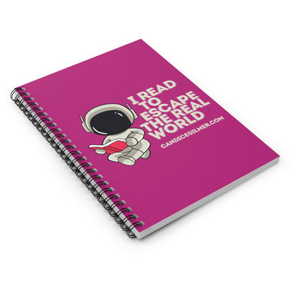 I Read to Escape the Real World Spiral Notebook - Candice Gilmer Books