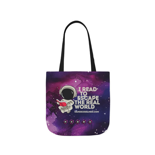 I Read to Escape the Real World Tote Bag, Perfect Gift for Book Lovers, Eco - Friendly, Travel, Library, Weekend Bag - Candice Gilmer Books