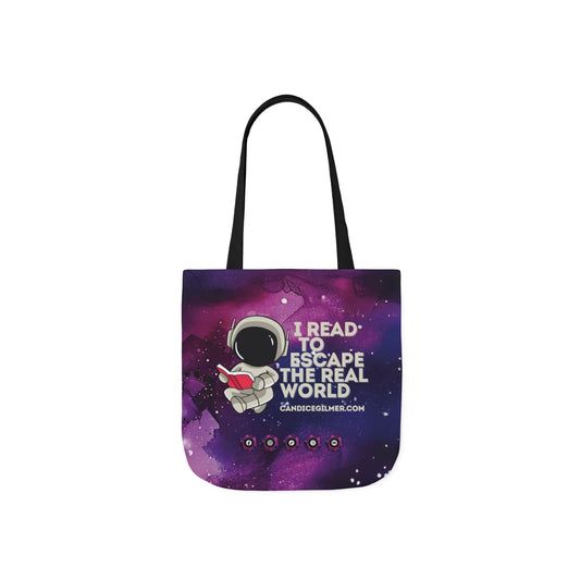 I Read to Escape the Real World Tote Bag, Perfect Gift for Book Lovers, Eco - Friendly, Travel, Library, Weekend Bag - Candice Gilmer Books