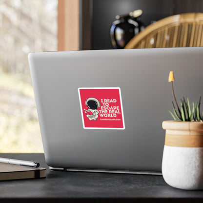 Read to Escape the Real World Sticker - Candice Gilmer Books