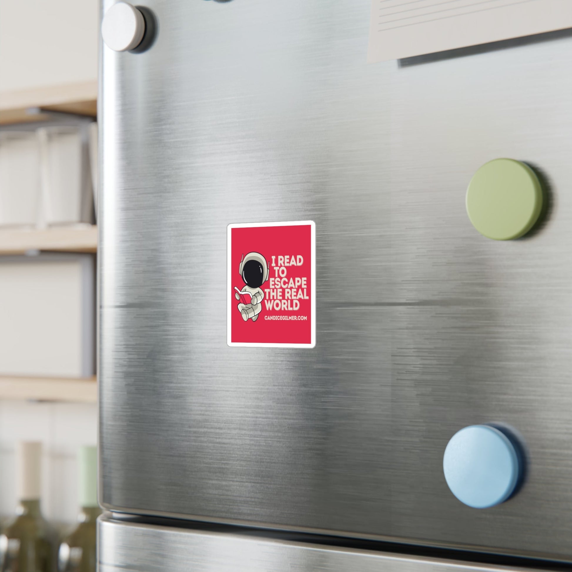 Read to Escape the Real World Sticker - Candice Gilmer Books