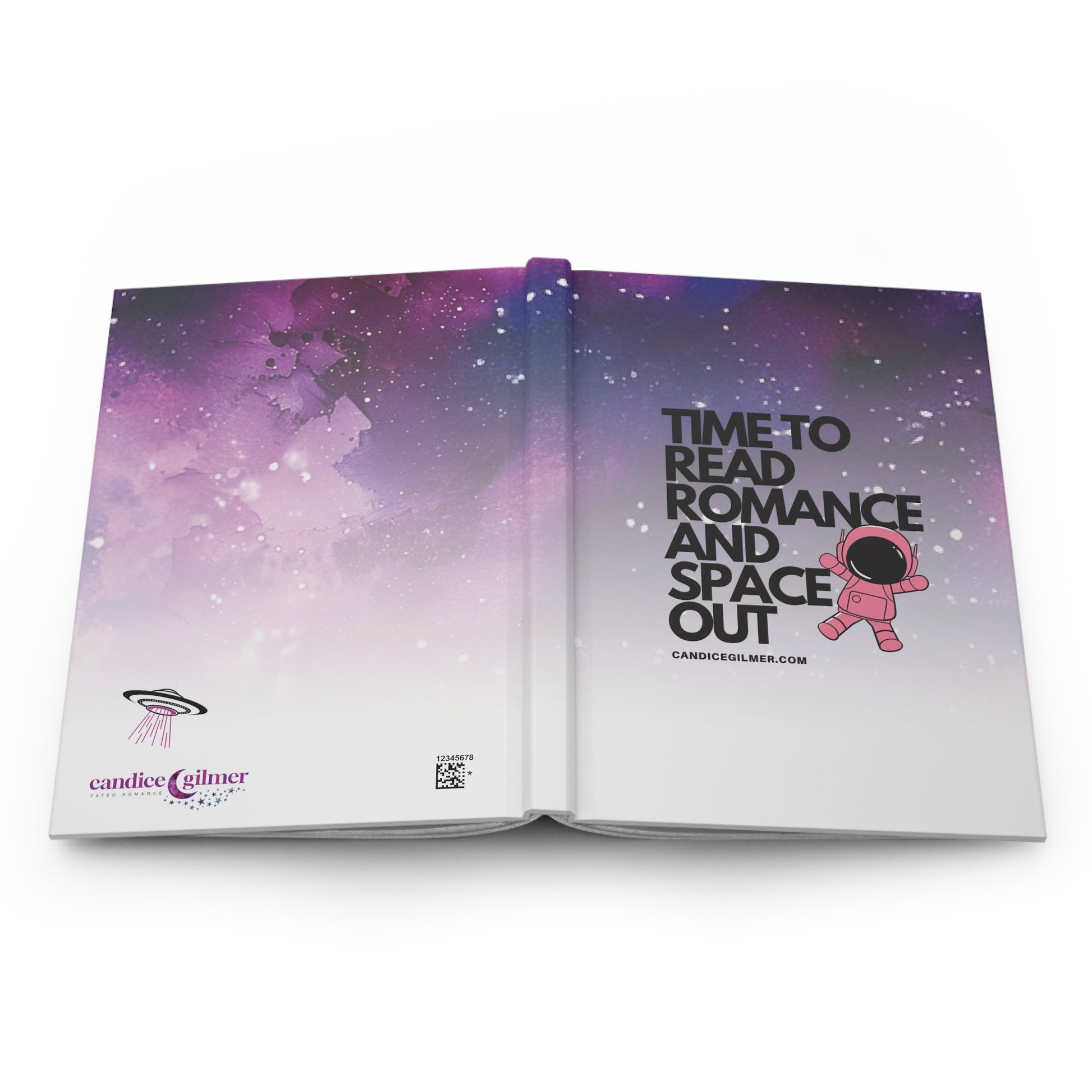 Time to Read Romance and Space Out Hardback Journal - Candice Gilmer Books