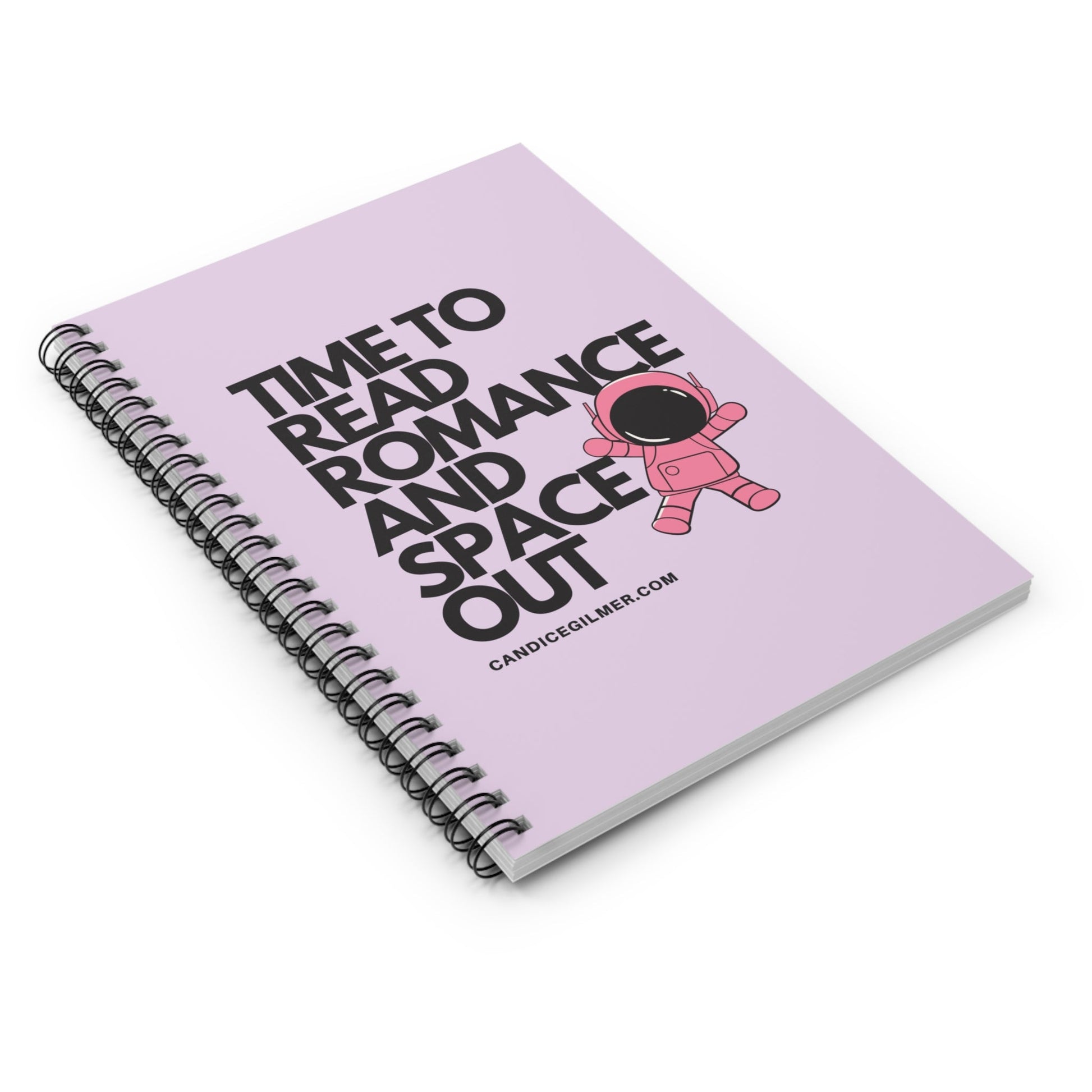 Time to Read Romance and Space Out Spiral Notebook - Candice Gilmer Books